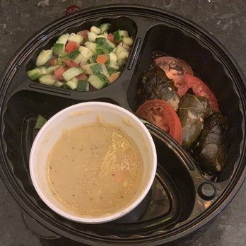 Bijan Persian Grill - Lentil soup, Shirazi salad and Dolmades - Persian/Iranian Near Me - Houston, Texas
