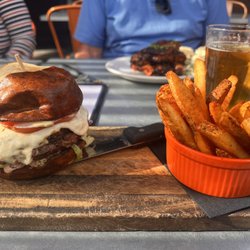 Bootleggers Modern American Smokehouse - Bootleg burger and fries!