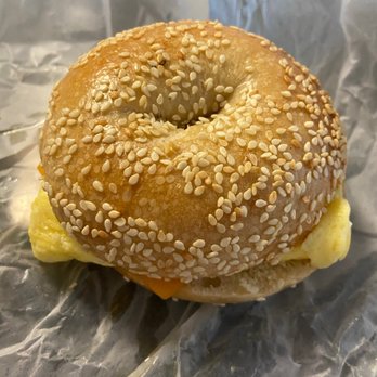 Bodo's Bagels - Egg & cheddar on sesame - Bagels Near Me - Charlottesville, Virginia