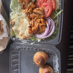 Fratelli’s Pizza & Grille - Buffalo Chicken Salad w/ garlic knots