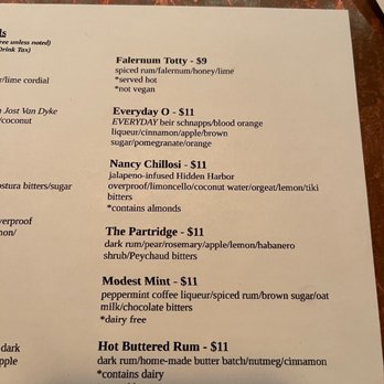 Maggie's Farm Rum - Latest drink menu (changes seasonally) - Distilleries Near Me - Pittsburgh, Pennsylvania
