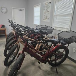 Alleghany Outdoors - Nice new e bikes for cruising the Intervale Trailhead.