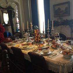 Castle Kilbride - Dining room; many original items (furniture, etc) from the Victorian era