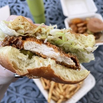 Good Jujus - Hot Honey Chicken Sandwich - Seafood Near Me - Aquebogue, New York