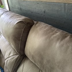 Klopfenstein Home Rooms Furniture - The sofa back doesn't come all the way up after their "professional" repair.