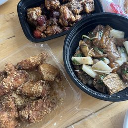Sand storm wings, beef brisket rice crepe roll, and caramelized spareribs with ube. Sand storm wings, beef brisket rice crepe roll, and caramelized spareribs with ube.