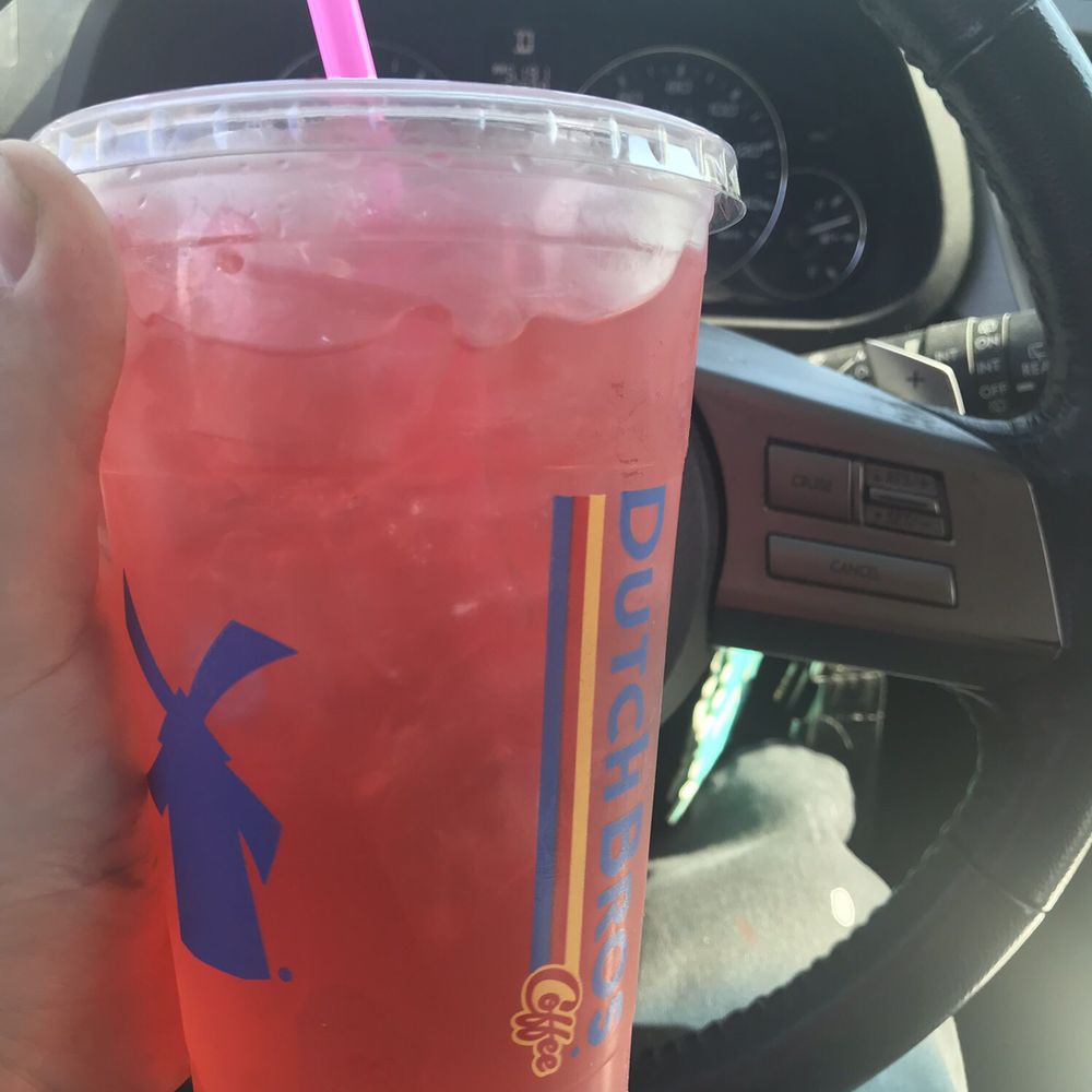 Dutch Bros Coffee - Strawberry, Pomegranate Lemonade - Coffee & Tea Near Me - Granite Bay, California