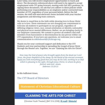 CYT - Chicago - Performing Arts Near Me - Cary, Illinois