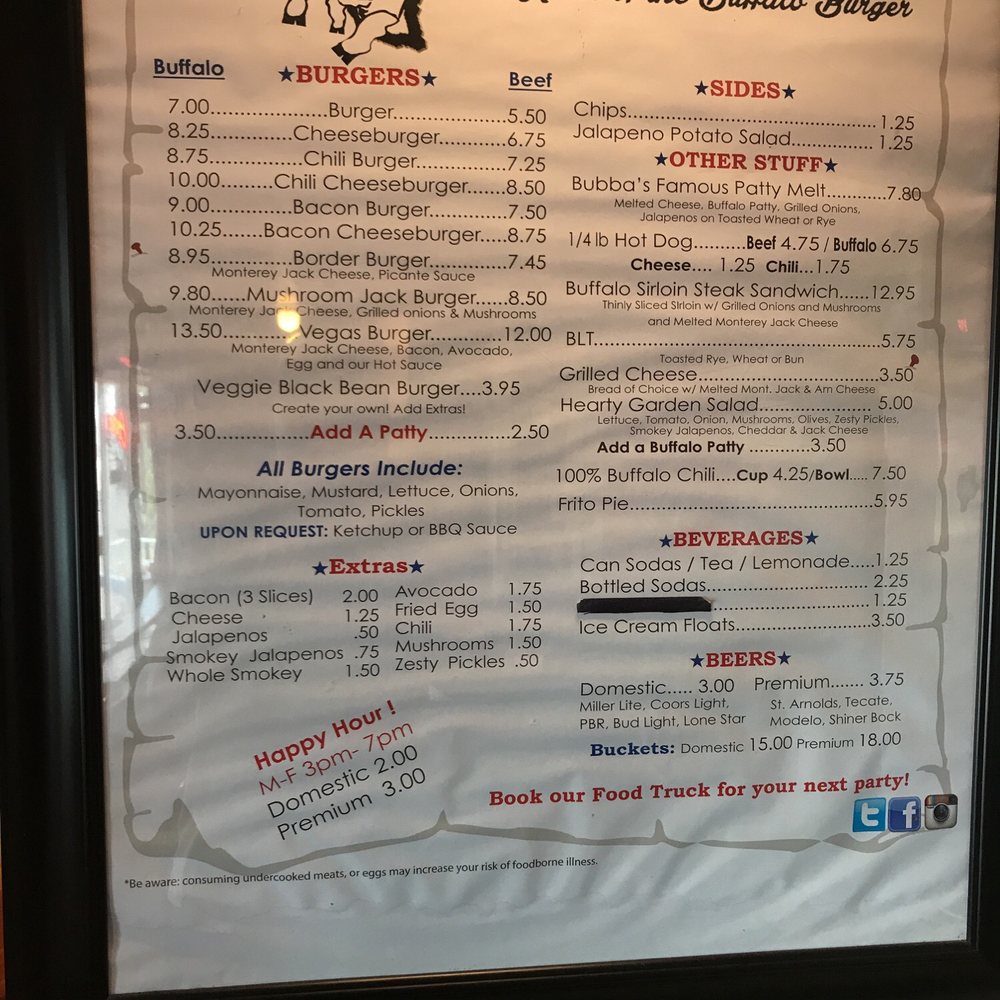 Bubba's Texas Burger Shack - Menu - Burgers Near Me - Houston, Texas