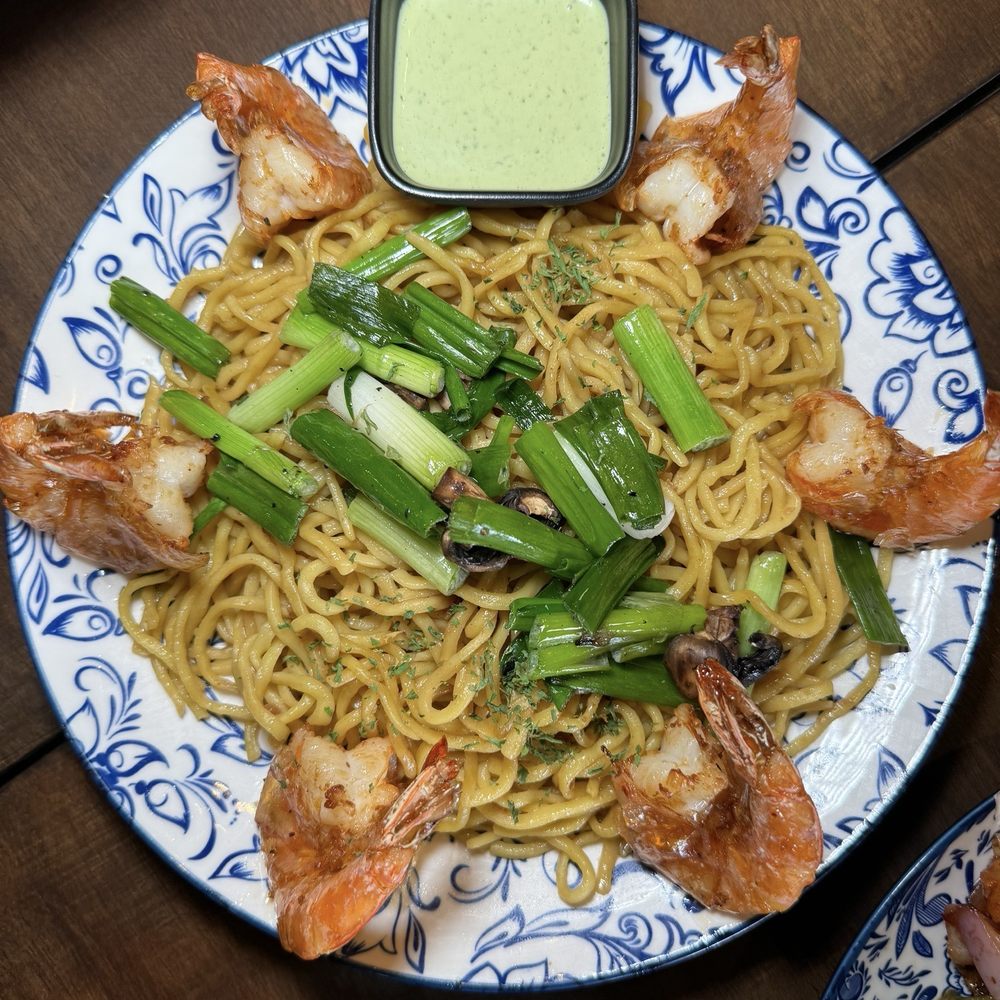 OMELI Kitchen - Cajun Tiger Prawn Garlic Noodles - Vietnamese Near Me - Fullerton, California
