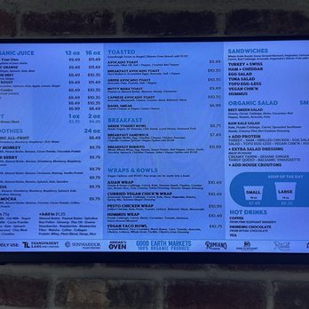 Good Earth Markets - Cafe menu - Health Markets Near Me - Park City, Utah Good Earth Markets - Cafe menu - Health Markets Near Me - Park City, Utah