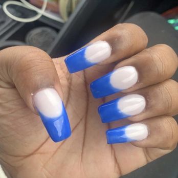 Camellia Nail Spa - my friends nails. if u look closely you can see how bad her french tip is. very uneven and unprofessional. - Nail Salons Near Me - Rainbow City, Alabama Camellia Nail Spa - my friends nails. if u look closely you can see how bad her french tip is. very uneven and unprofessional. - Nail Salons Near Me - Rainbow City, Alabama