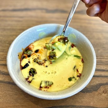 Trestle - Summer Squash Soup - Peanut Salsa Macha, Shishito Pepper, Cotija - New American Near Me - San Francisco, California