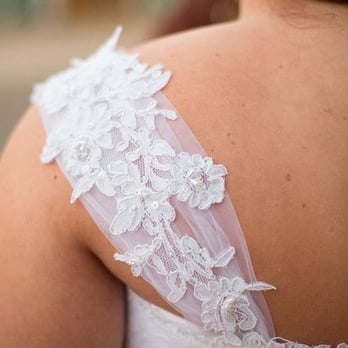 Louise Austrie - lace applique straps - Sewing & Alterations Near Me - Oakland, California Louise Austrie - lace applique straps - Sewing & Alterations Near Me - Oakland, California
