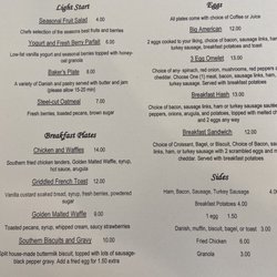 Riverside Lounge and Cafe - Breakfast menu