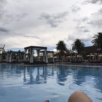 M Resort - Nice pool with lounge chairs in water and lots of Cabanas. - Hotels Near Me - Henderson, Nevada