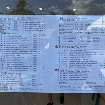 Tsaocaa - Menu - Bubble Tea Near Me - Pittsburgh, Pennsylvania