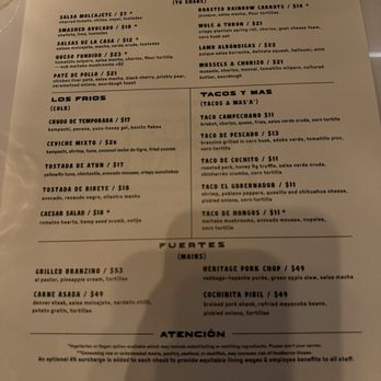Mirate - Menu - Mexican Near Me - Los Angeles, California