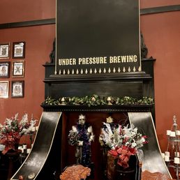 a fire place in a restaurant a fire place in a restaurant