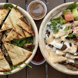 Nick The Greek - Pork souvlaki salad and gyro bowl