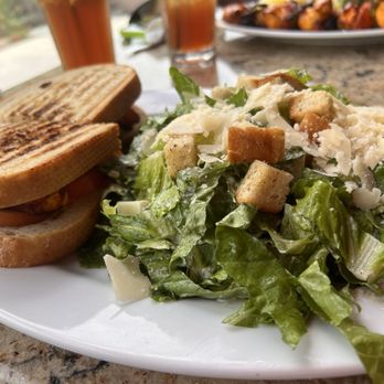 Panini Kabob Grill - Chicken Brie Sandwich with Caesar Salad*, a lot of food! - Middle Eastern Near Me - Escondido, California Panini Kabob Grill - Chicken Brie Sandwich with Caesar Salad*, a lot of food! - Middle Eastern Near Me - Escondido, California