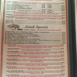 La Hacienda - Menu Page #1