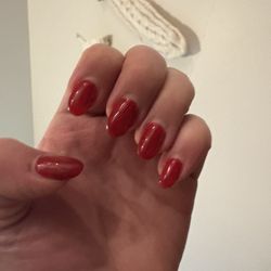 Tiffany Nail Salon - Gel overlay manicure (after 2 weeks and Thanksgiving cooking)