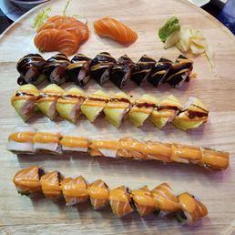 Assorted sushi rolls