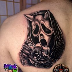 Wylde Sydes Tattoo & Body Piercing - Ghostface Killer Tattoo