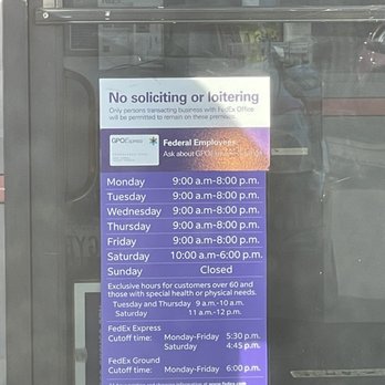 FedEx Office Ship Center - 1/16/21 posted on the door - Printing Services Near Me - Tustin, California