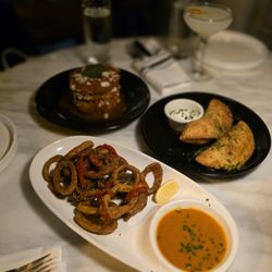 Metropolis - Fried Calamari, Jumbo Mozzarella Rings and Empanadas