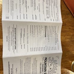 Mountain Sun Pub & Brewery - Menu side 2