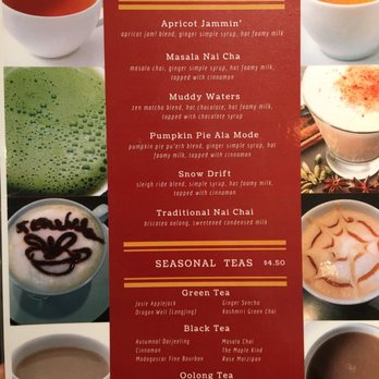 TeaLula - Part of their drink menu. I definitely recommend the traditional nai cha! - Tea Rooms Near Me - Park Ridge, Illinois