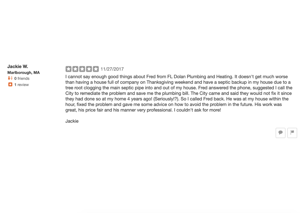 Slide of FL Dolan Plumbing and Heating