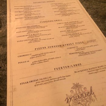 Mariel - Menu - Cuban Near Me - Boston, Massachusetts Mariel - Menu - Cuban Near Me - Boston, Massachusetts