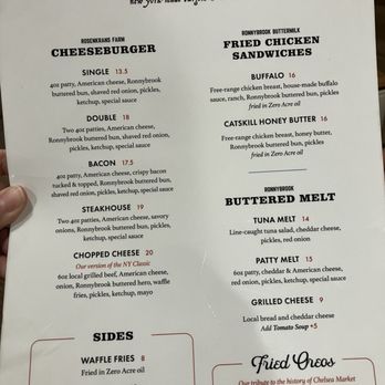 Creamline - Menu - Burgers Near Me - New York, New York Creamline - Menu - Burgers Near Me - New York, New York