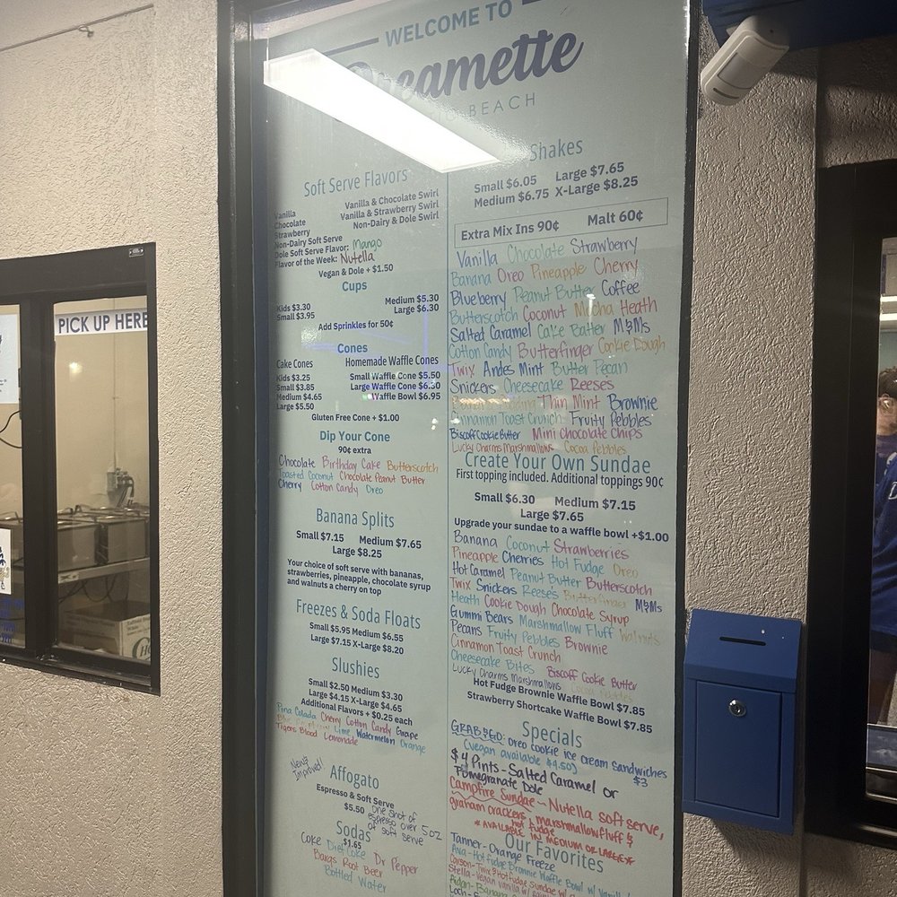 Dreamette Atlantic Beach - Menu - Ice Cream & Frozen Yogurt Near Me - Atlantic Beach, Florida Dreamette Atlantic Beach - Menu - Ice Cream & Frozen Yogurt Near Me - Atlantic Beach, Florida