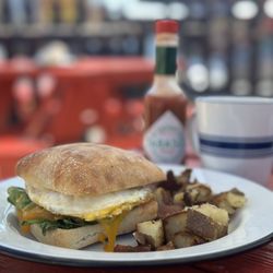 The Cider House At Canvas Cafe - Veggie breakfast sandwich. So good.....