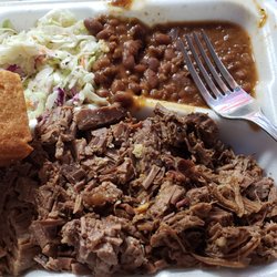 Pile of shredded brisket