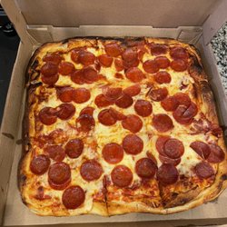 Anna & Mike's Pizza - Sicilian pizza with double pepperoni