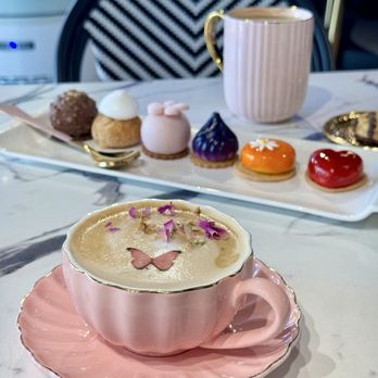 Kouklas Cafe - Cappuccino and dessert sampler. - Bakeries Near Me - San Diego, California