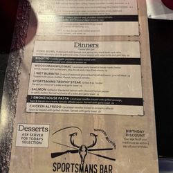 Sportman's Bar - Menu