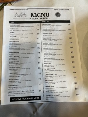 Menu photo 2 Krish’s Indian Bistro Sewell, NJ