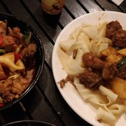 Photo of Dolans Uyghur Cuisine - Alhambra, CA, United States. Big plate chicken small plate with extra noodles