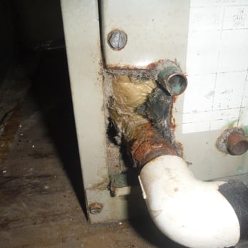 Taylor-Made Home Inspections - Condensation has eroded this metal pipe - Home Inspectors Near Me