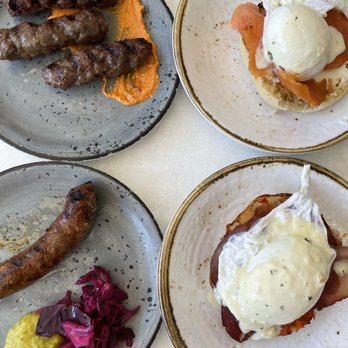 AMBAR Restaurant, Clarendon - Cevapi 'Balkan Kebab', Lamb Smoked Sausage, Salmon Benedict*, Prosciutto Benedict* - Modern European Near Me - Arlington, Virginia