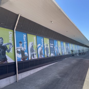 Tennis Australia - Famous Australian tennis stars along the side of the building - Tennis Near Me - Melbourne, VIC Tennis Australia - Famous Australian tennis stars along the side of the building - Tennis Near Me - Melbourne, VIC