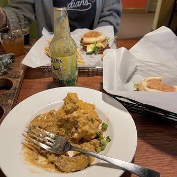 The Tasting Room At Hoppin' Frog -  plate of food and a bottle of beer - Breweries Near Me - Akron, Ohio