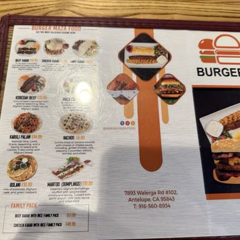 Burger Maza Food - Afghan menu - Burgers Near Me - Antelope, California