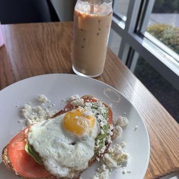 Operation Brew Coffee and Bakery - Avocado toast + strawberry latte - Coffee & Tea Near Me - Virginia Beach, Virginia